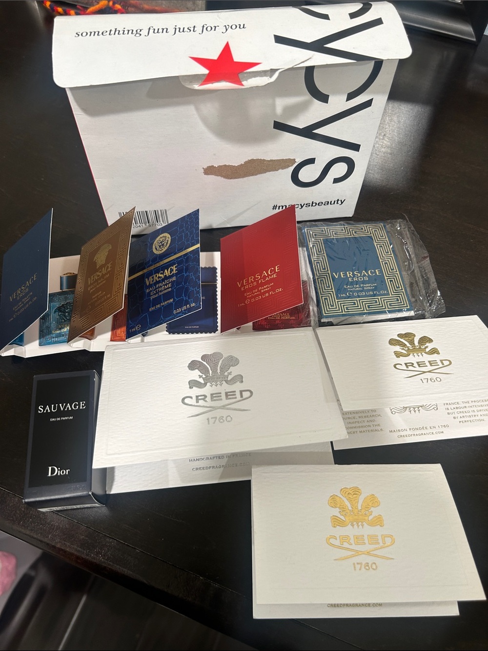 Creed & Versace Fragrance Sample Card Lot with Dior Accent new